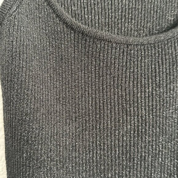 Double D Ranch ribbed black metallic long tank top or mini dress XS luxury core - Picture 2 of 9
